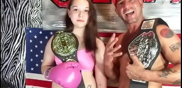  KING of INTERGENDER SPORTS 18 YO VS MAN MIXED Belly Punching Match UIWP ENTERTAINMENT